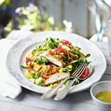 Breaded Chicken and Watercress Salad