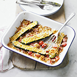 Courgettes with Crunchy Cheese Topping