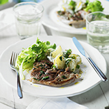 Minted Lamb with Crushed New Potato Salad