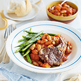 Lamb with Rosemary Braised Beans