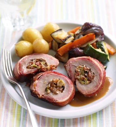 Stuffed pork fillet