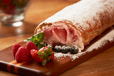 Strawberry and Cream Roulade